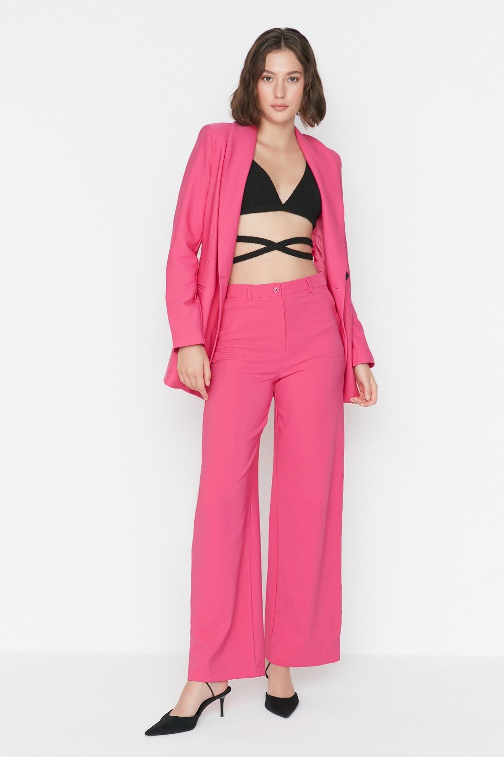 Dámské kalhoty Trendyol TWOAW23PL00151/Orange