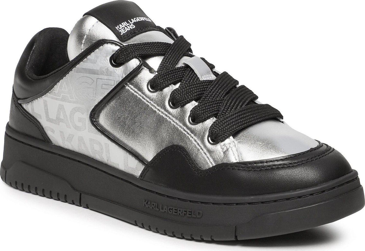 Sneakersy Karl Lagerfeld Jeans KLJ53020 Mid Grey Lthr W/Black