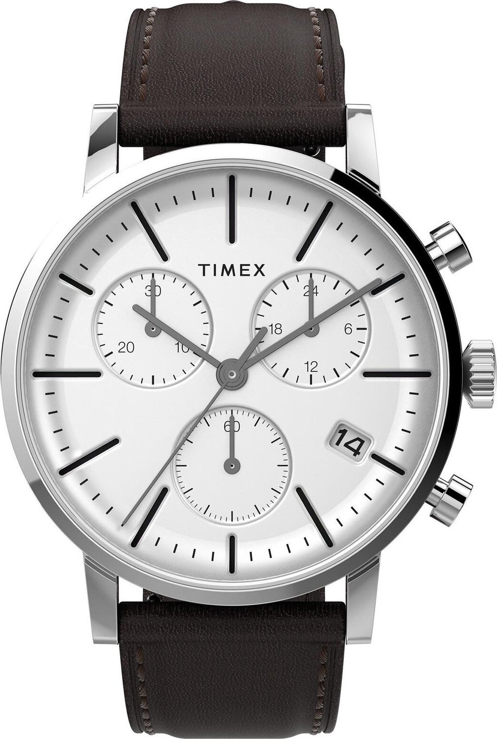 Hodinky Timex Midtown Chronograph TW2V36600 Silver/Brown