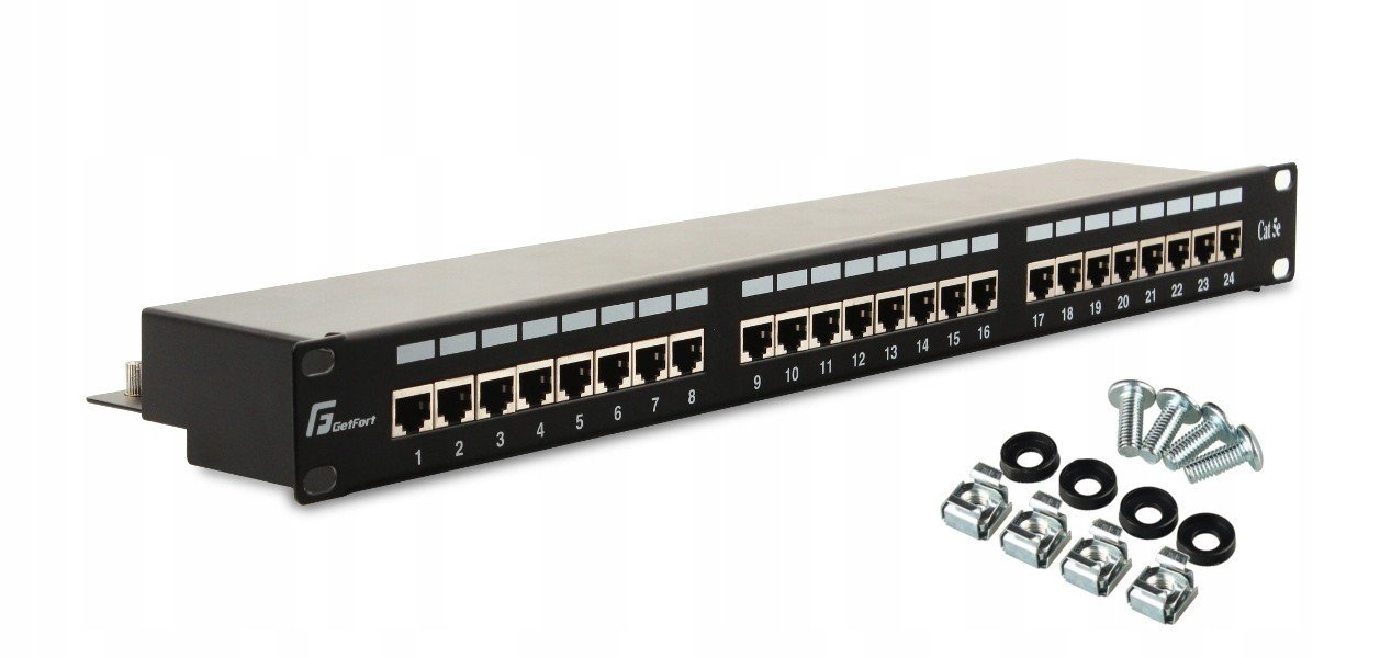 Patch panel GetFort PGF-5EFTP24-B6 Ftp 5E 24 portů