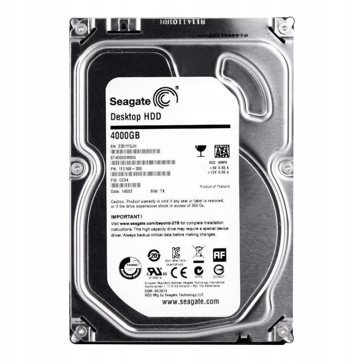 Seagate 4TB 5.9K 64MB Sata III 3.5'' ST4000DM000
