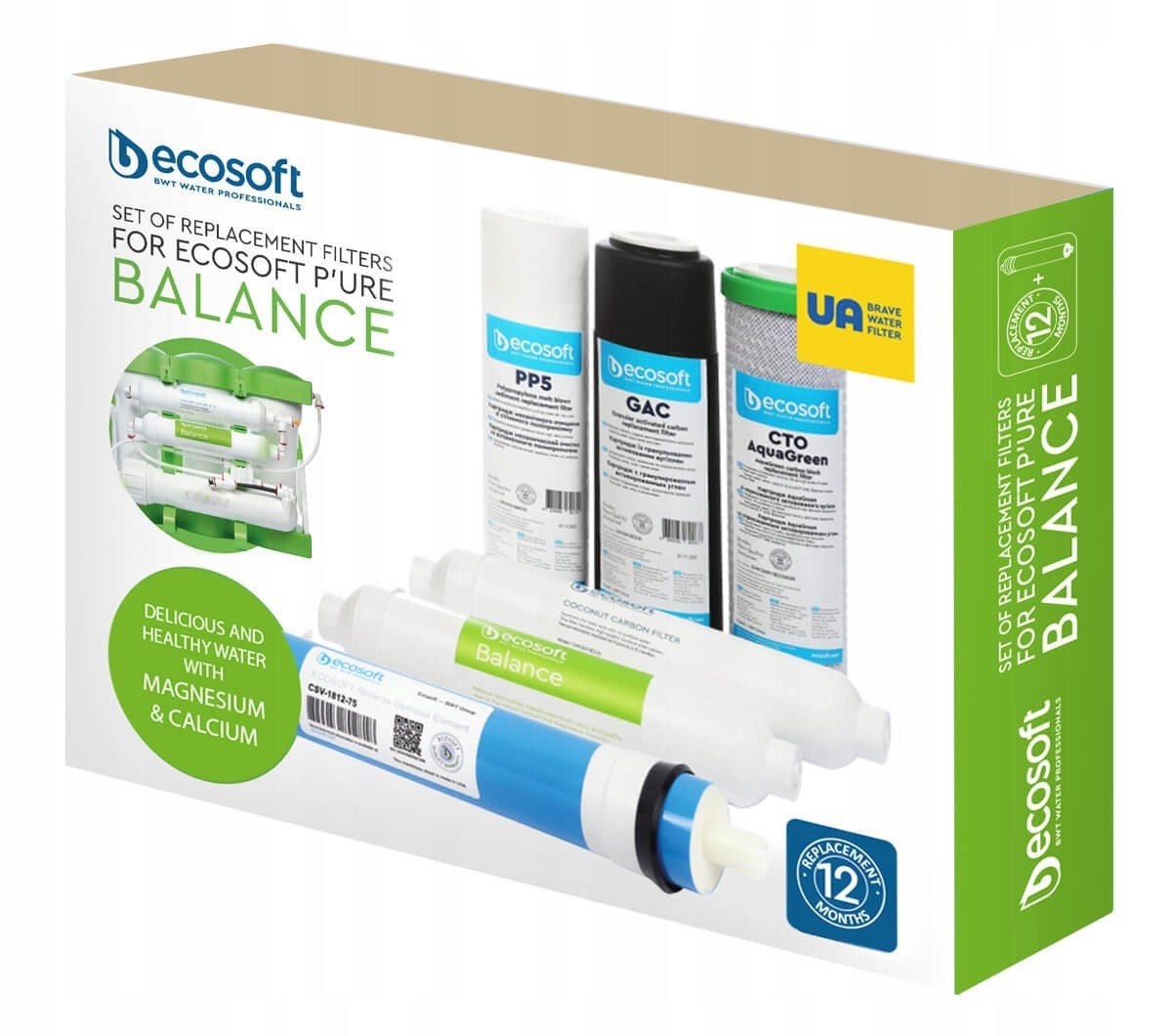 Ecosoft Pure Balance Sada 6 filtrů pro osmózu