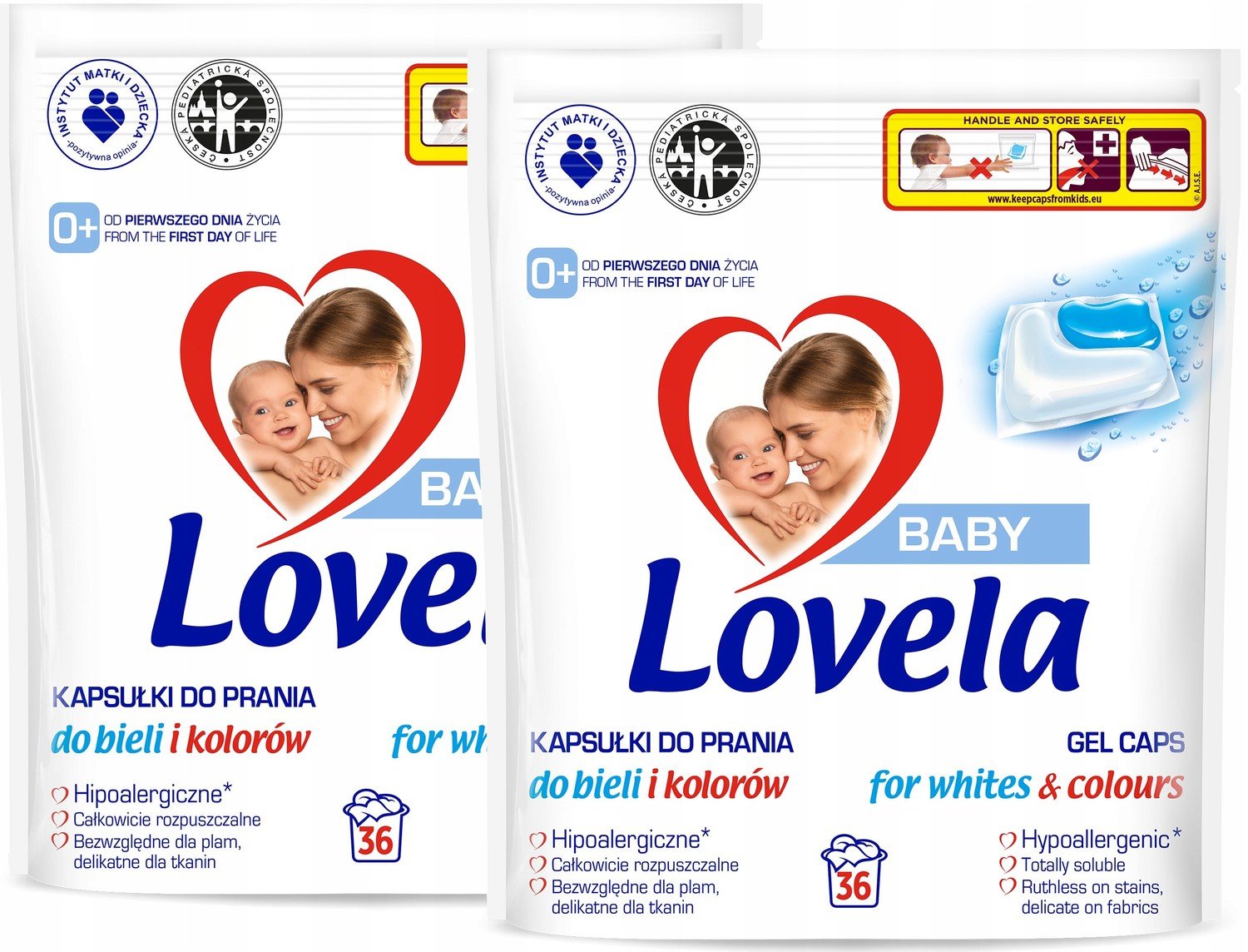 Lovela Baby prací kapsle Barva Bílá 2x36 ks