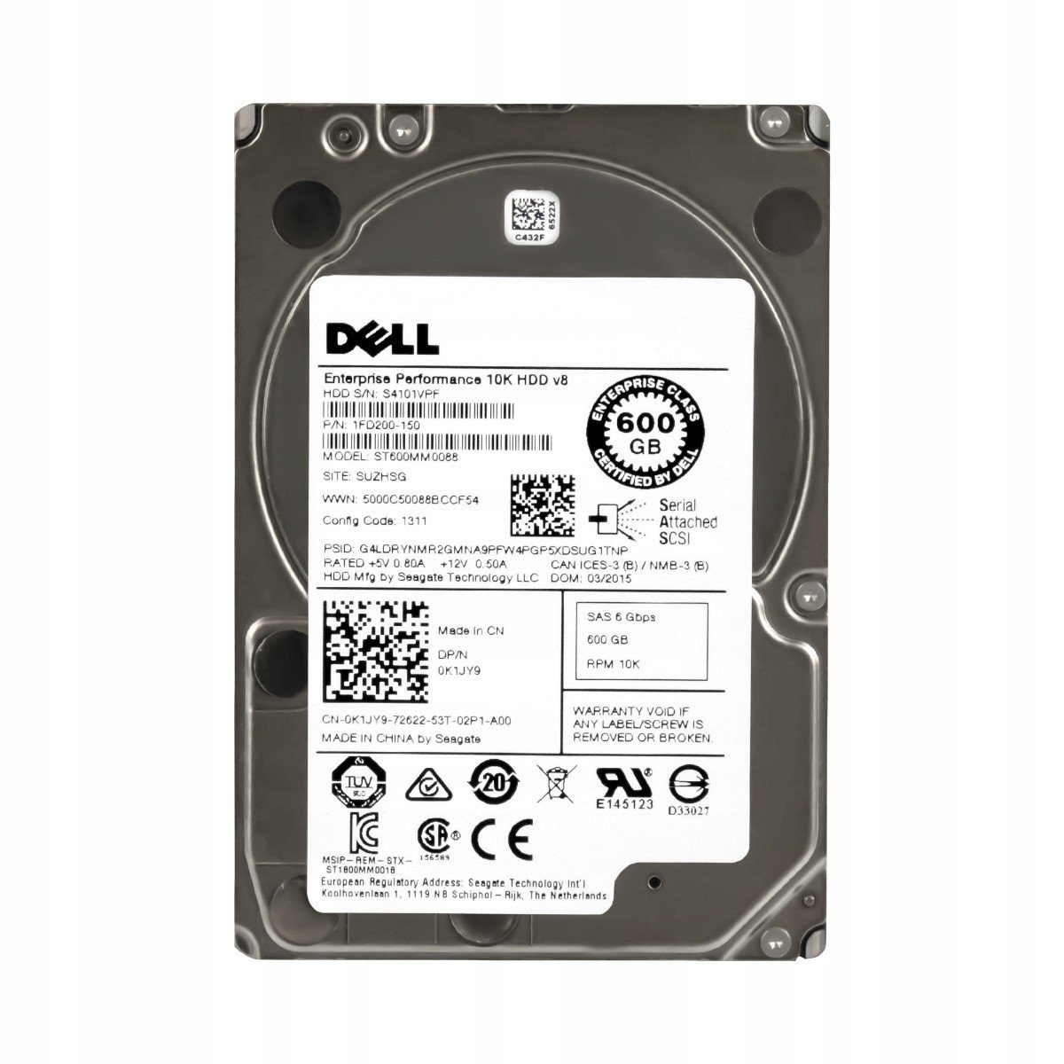 Dell 0K1JY9 600GB 10K 128MB SAS-2 2,5' ST600MM0088