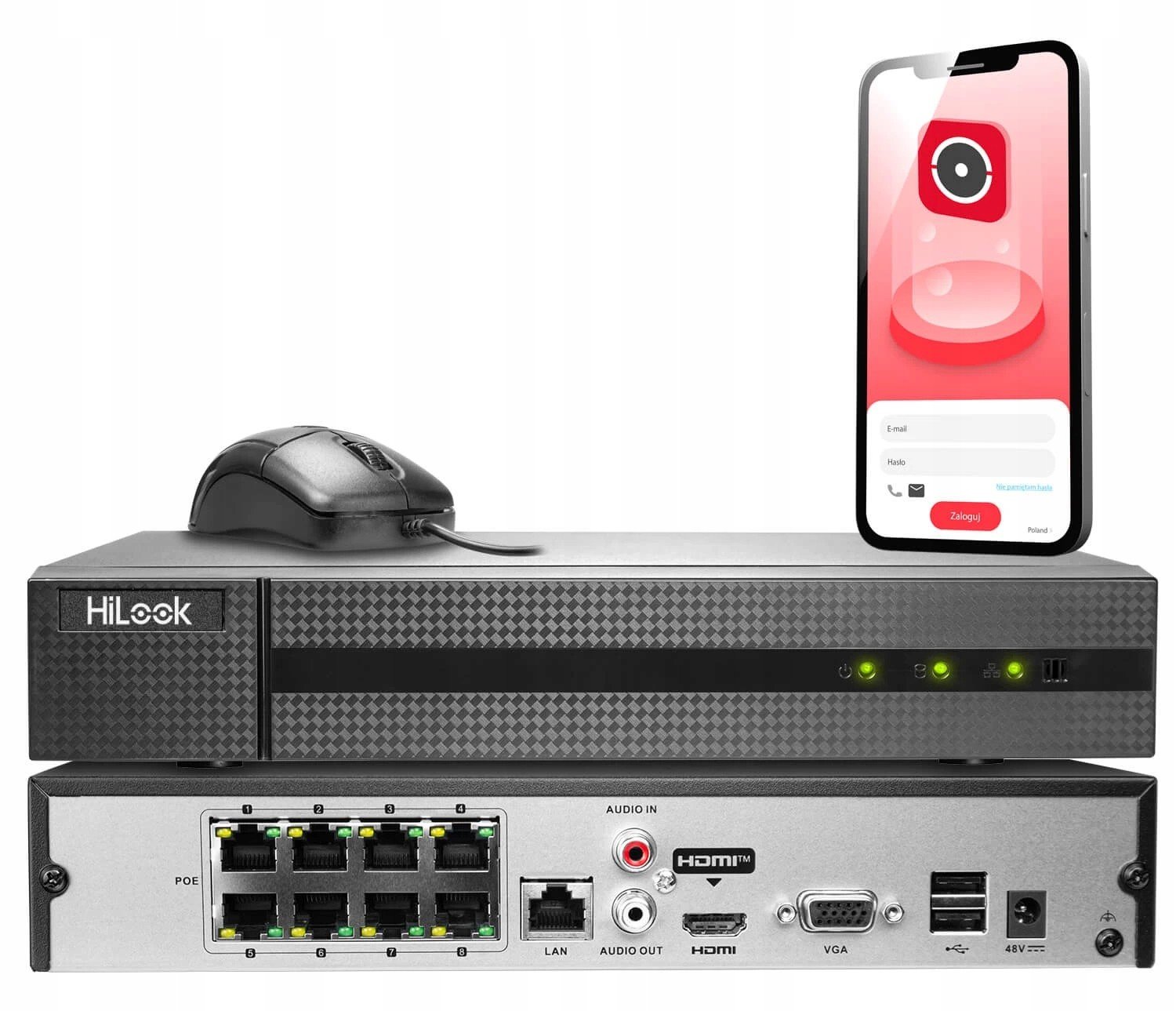 PoE rekordér NVR-8CH-5MP/4P HiLook by Hikvision