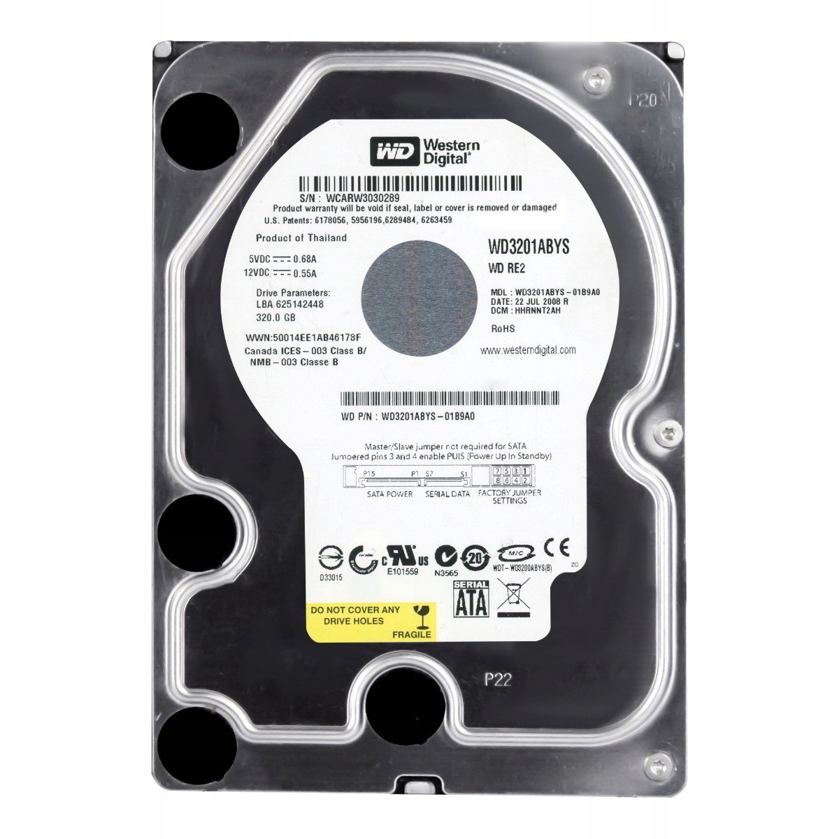 Wd RE2 320GB 7.2K 16MB Sata II 3.5'' WD3201ABYS