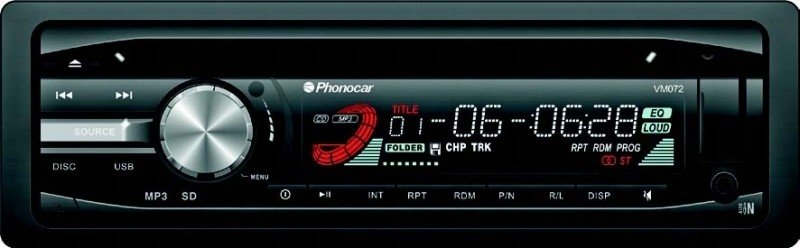 Phonocar VM72 Autorádio CD DVD do autobusu