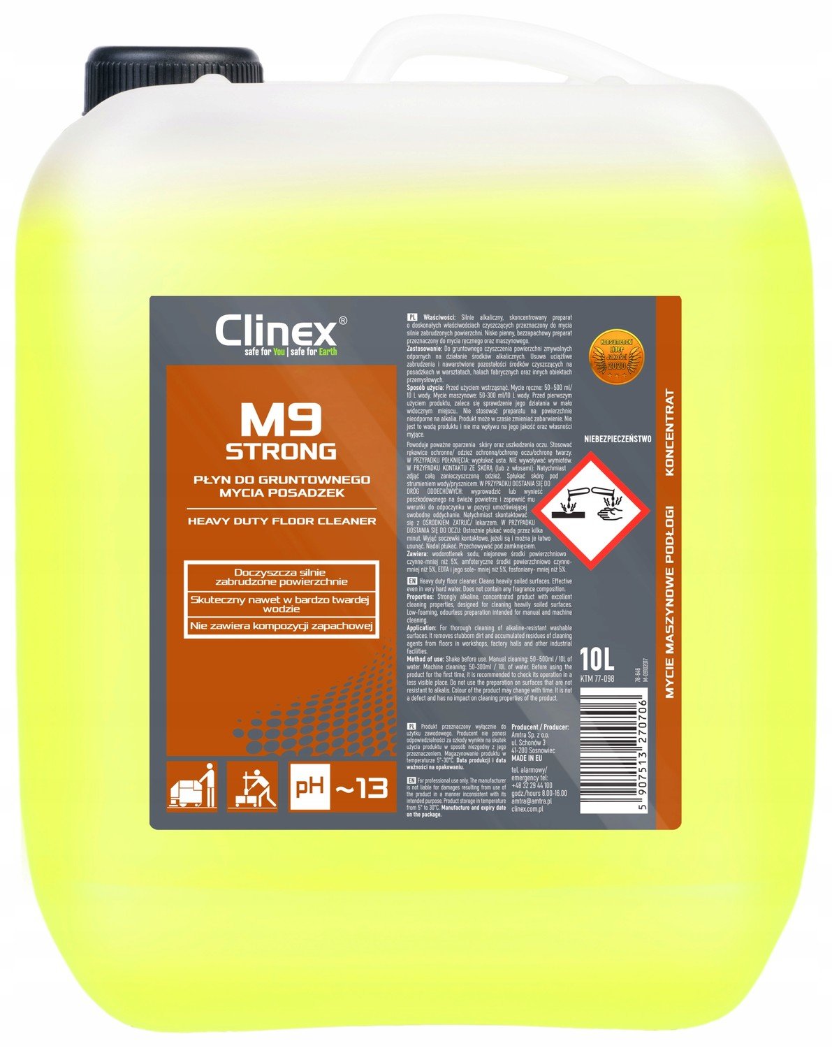 Clinex M9 Strong Pro Důkladné Mytí Podlah 10L