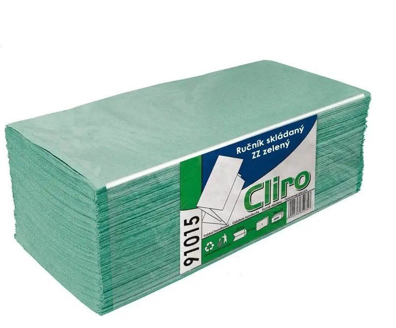 Papírový ručník Cliro zelený