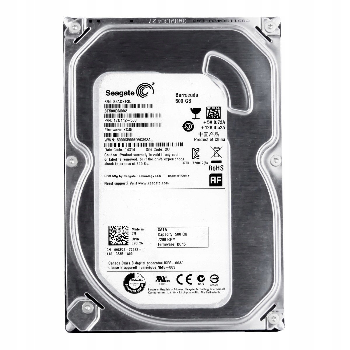 Dell 09CF26 500GB 7.2K Sata III 3.5'' ST500DM002
