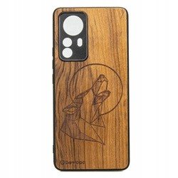 Dřevěné Pouzdro Pro Xiaomi 12 12X Vlk Imbuia Case