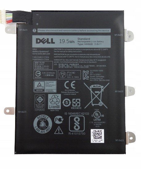 Baterie 5190mAh Dell Venue 8 Pro 5855 WXR8J HH8J0