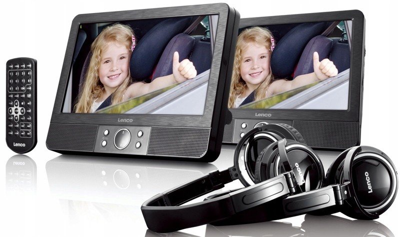 2 LCD monitory 9 DVD Lenco MES-415 Usb Sd DivX
