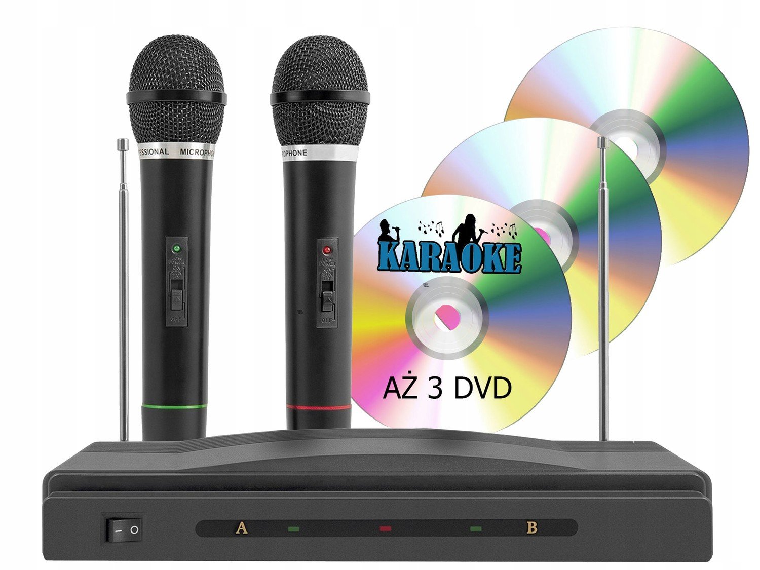 Karaoke XXL Set Stanice 2X Mikrofon 3X DVD