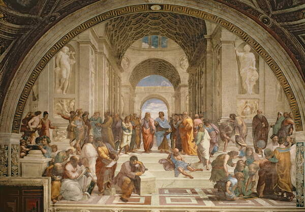 Raphael (Raffaello Sanzio of Urbino) Raphael (Raffaello Sanzio of Urbino) - Obrazová reprodukce School of Athens, 1510-11, (40 x 26.7 cm)