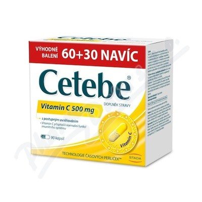 Cetebe Vitamin C 500 mg 60+30 kapslí Výhodné balení