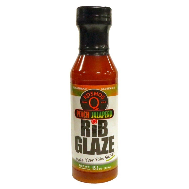 BBQ grilovací omáčka Peach Jalapeno Rib Glaze 439g Kosmo's Q