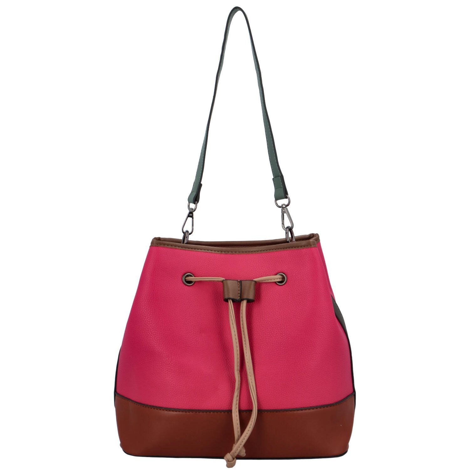Osobitá dámská kabelka vak Luisa, výrazná růžová