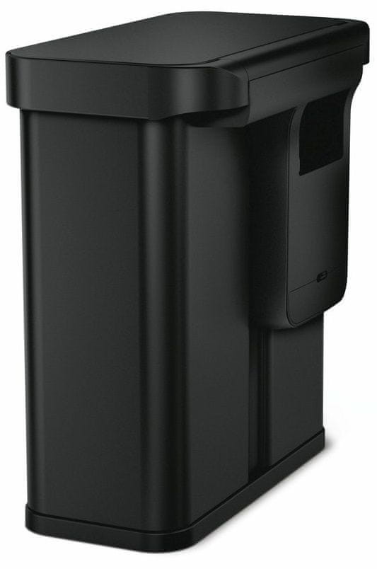 Simplehuman Bezdotykový koš s hlasovým ovládáním,tříděný odpad, 58 l ,matná černá ocel