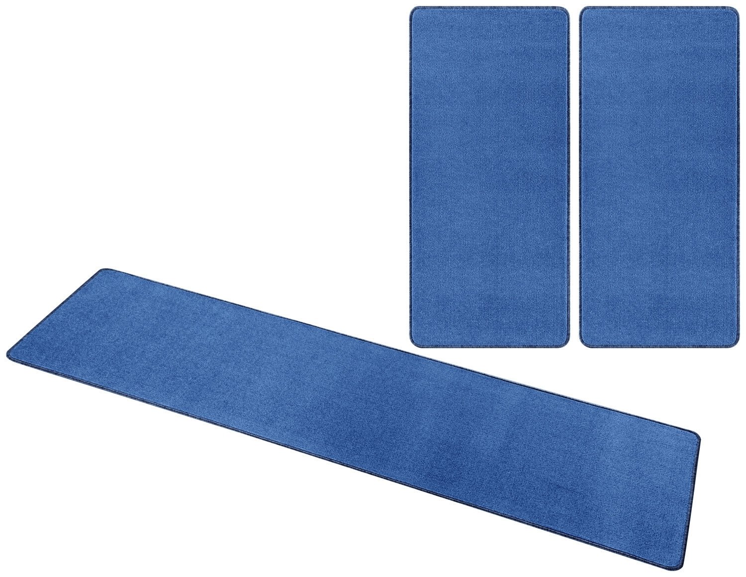 Kobercová sada Nasty 101153 Blau - 3 díly: 70x140 cm (2x), 70x240 cm (1x) cm Hanse Home Collection koberce