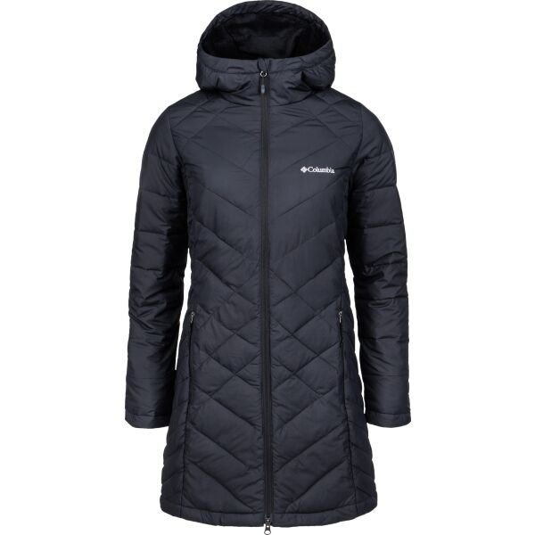 Columbia HEAVENLY HOODED LONG JACKET Dámská prodloužená  bunda, černá, velikost L