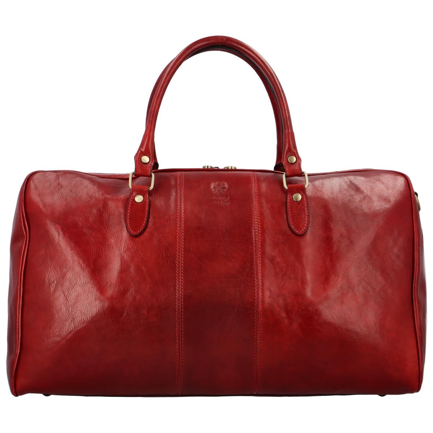Luxusní kožená cestovní taška tmavě červená - Delami Jorger červená