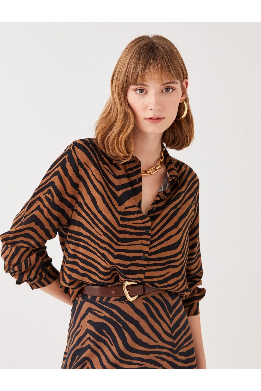 LC Waikiki Patterned Long Sleeve Women's Shirt