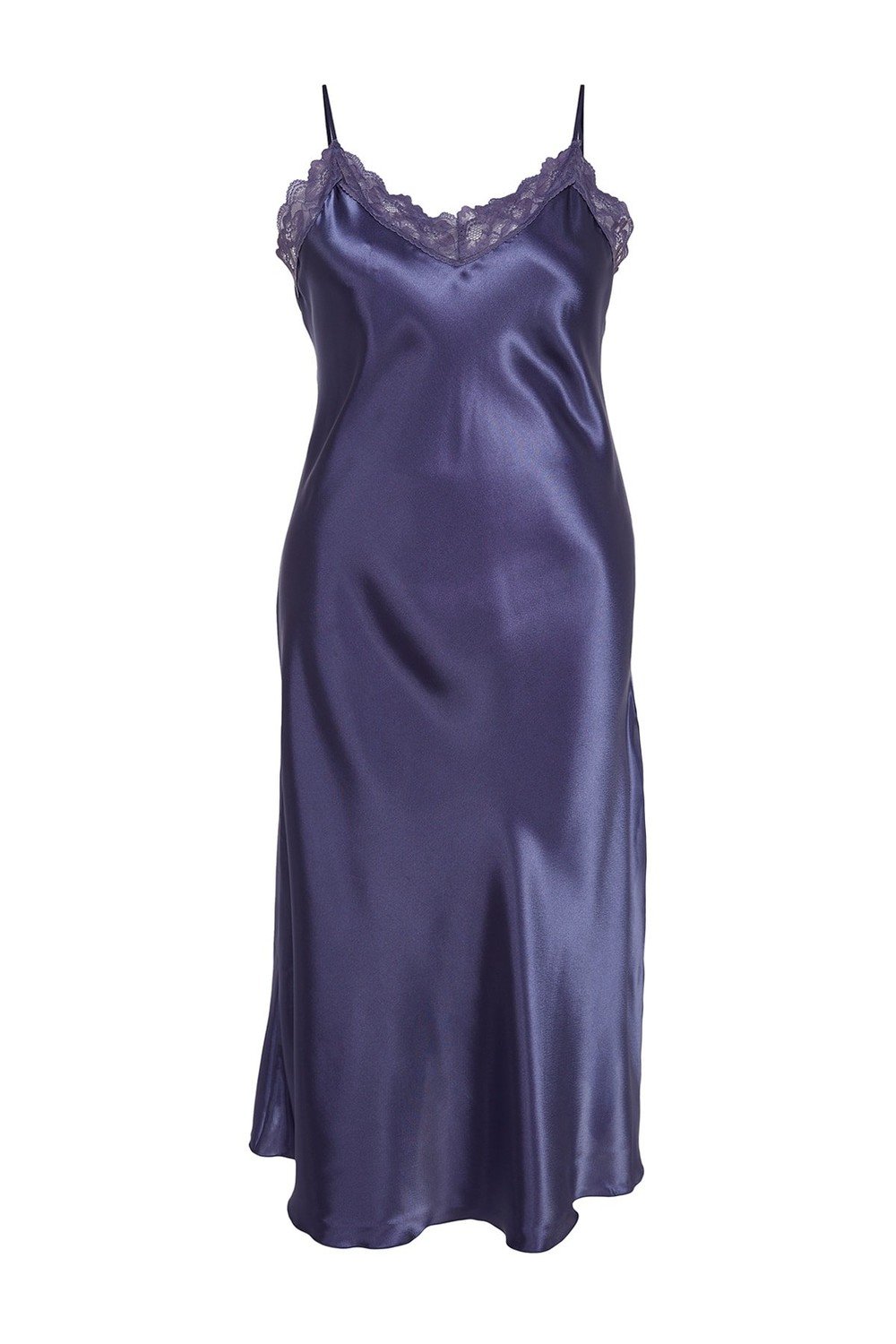 Trendyol Curve Plus Size Nightgown - Dark blue - Basic