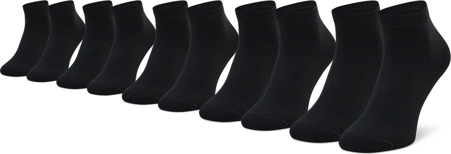 Sada 5 párů pánských nízkých ponožek Jack&Jones Jacbasic 12206139 Black With Detail