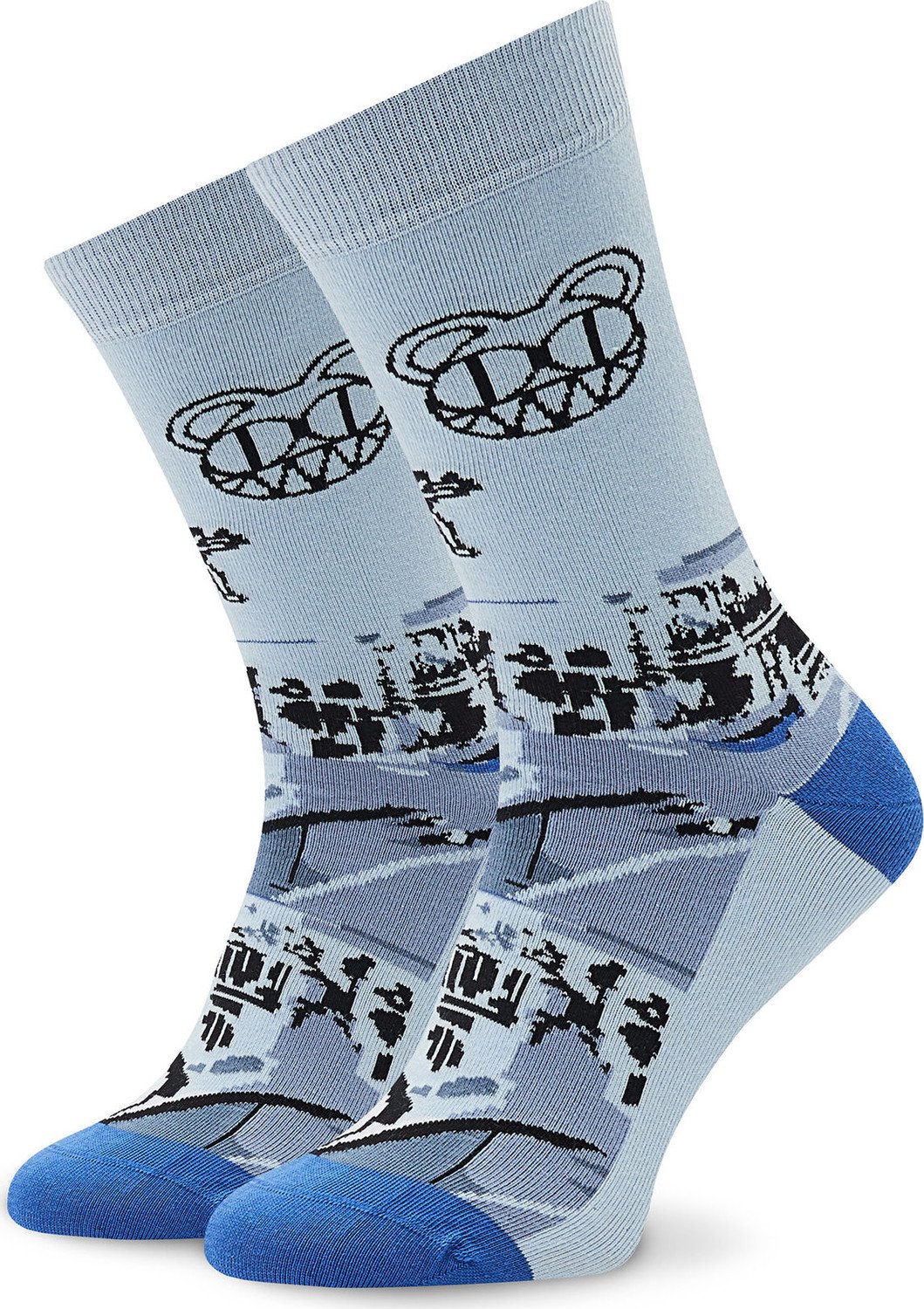 Klasické ponožky Unisex Stereo Socks Computter Says No Modrá