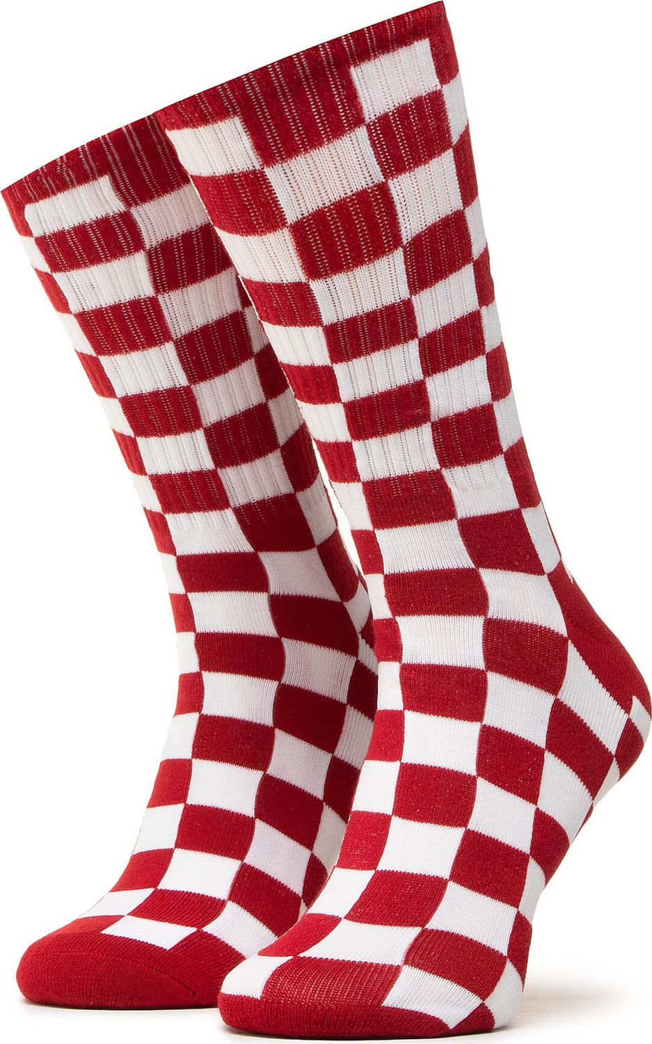 Dámské klasické ponožky Vans Checkerboard Crew VN0A3H3NRLM1 r.38,5/42 Red/White