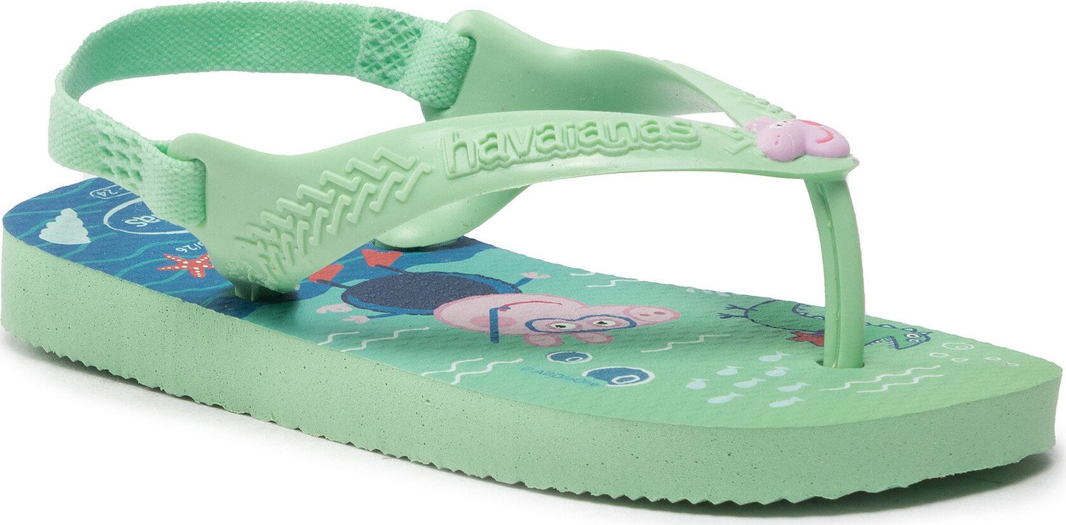 Sandály Havaianas Peppa Pig 41459806617 Green Garden