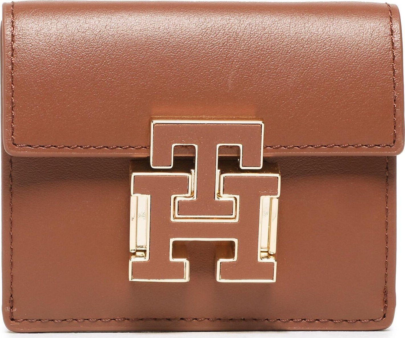 Malá dámská peněženka Tommy Hilfiger Push Lock Leather Wallet AW0AW14344 GTU