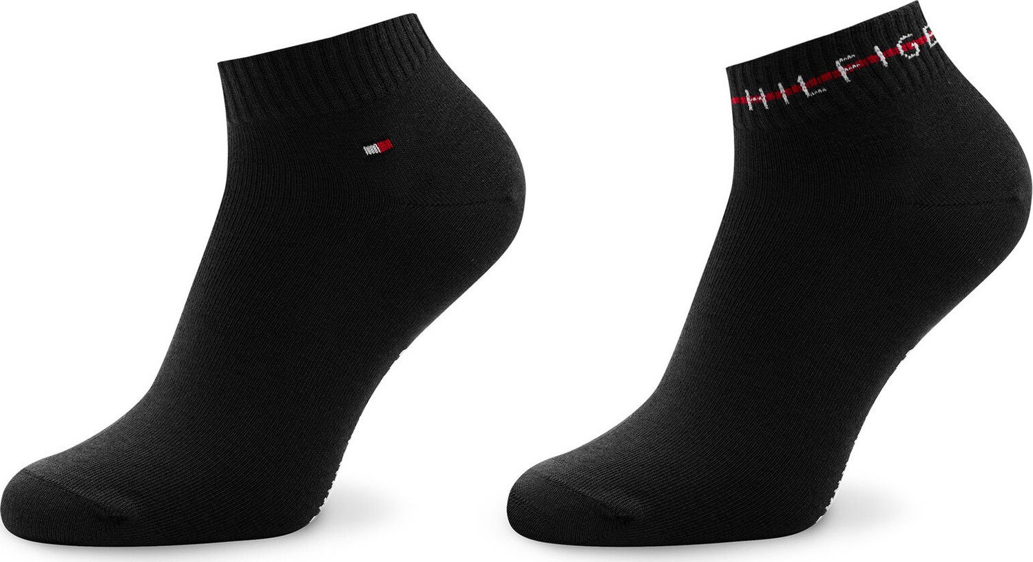 Sada 2 párů pánských nízkých ponožek Tommy Hilfiger 701222187 Black 003