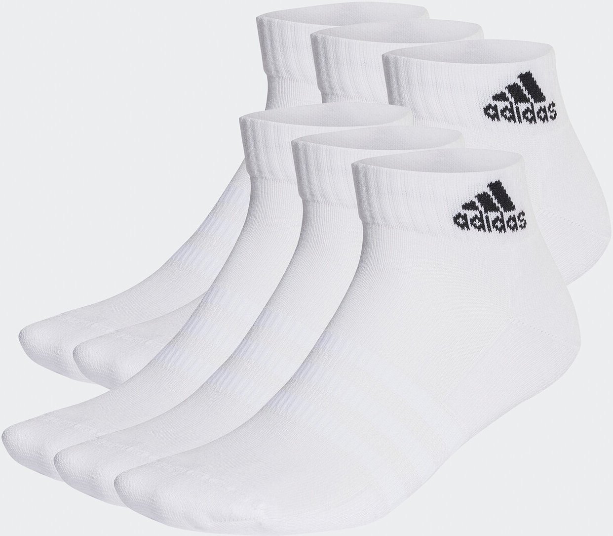 Nízké ponožky Unisex adidas Cushioned Sportswear Ankle Socks 6 Pairs HT3442 white/black