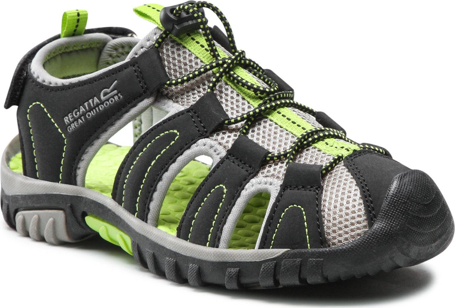 Sandály Regatta Westhore Jnr RKF600 Black/Lime Green 03Y