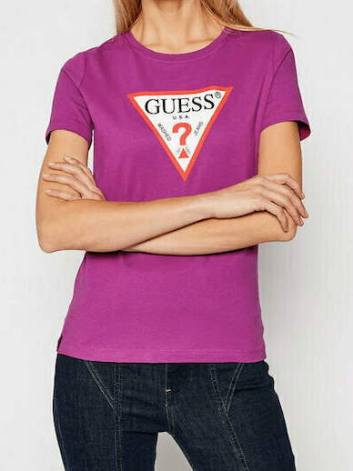 Dámské fialové tričko Guess, velikost L