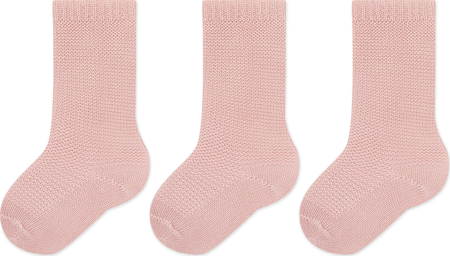 Sada 3 párů dětských vysokých ponožek Condor 2.008/2 Pale Pink 0526