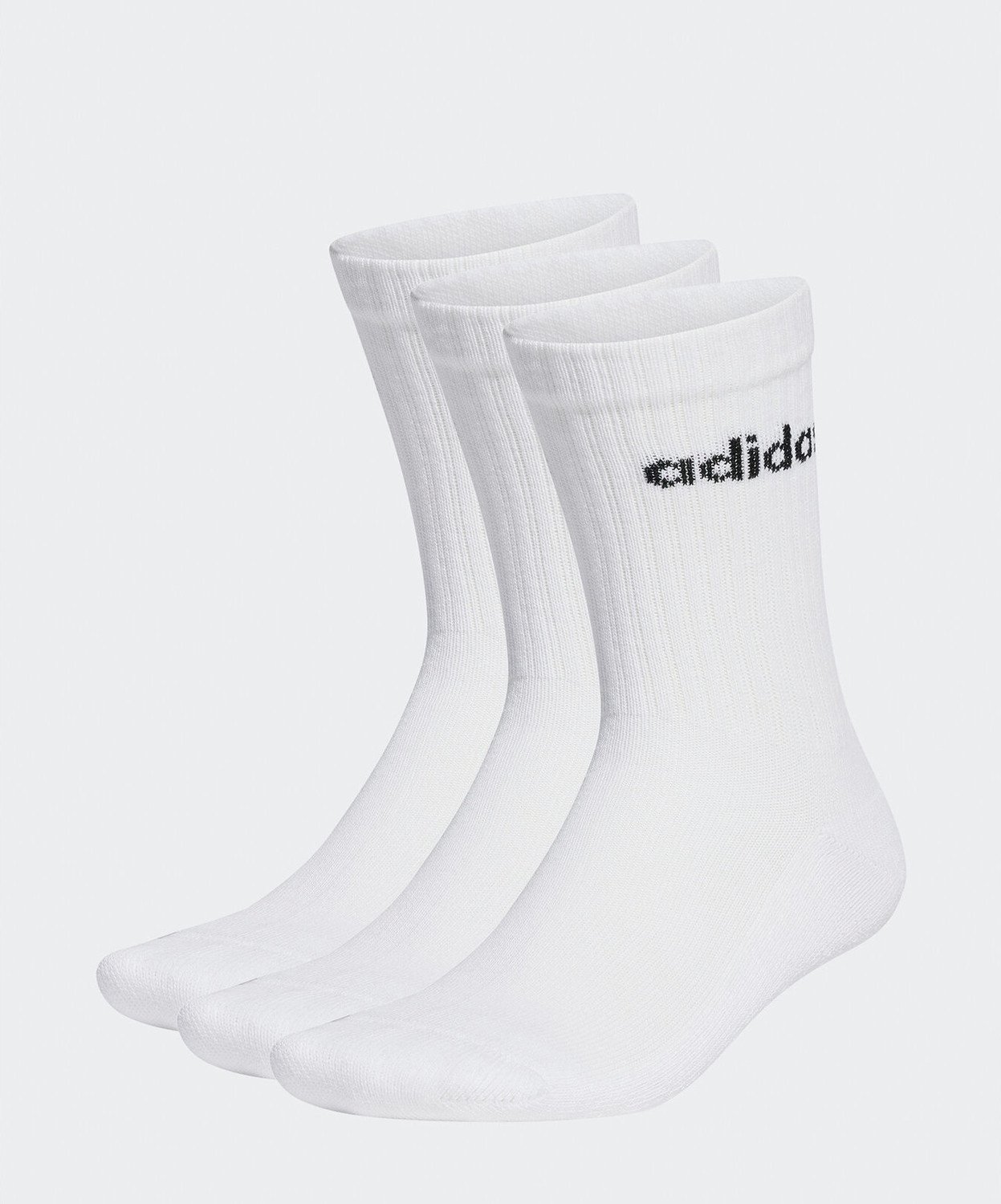 Klasické ponožky Unisex adidas Linear Crew Cushioned Socks 3 Pairs HT3455 white/black