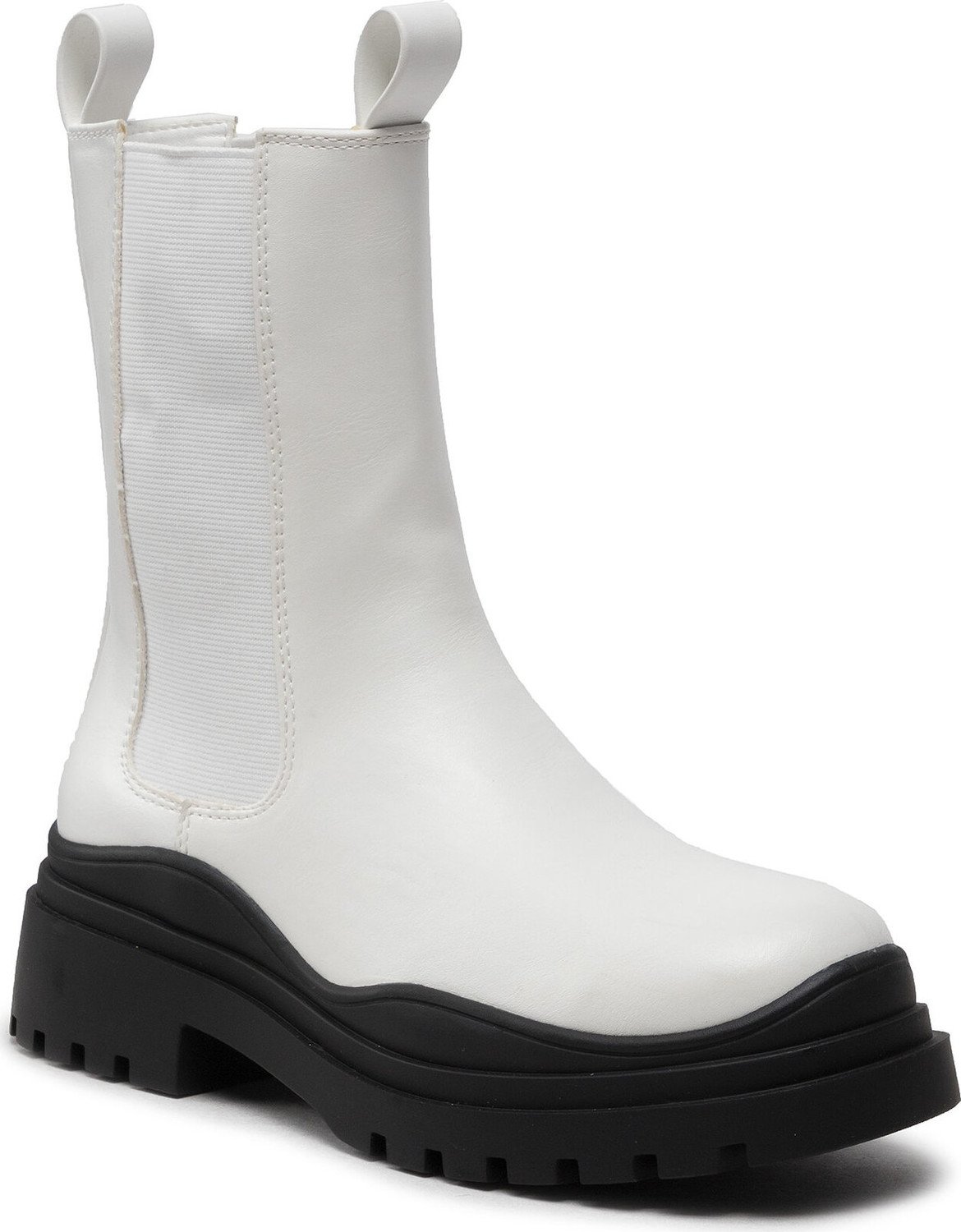 Kotníková obuv s elastickým prvkem DeeZee ZAL90152-1 White/Black