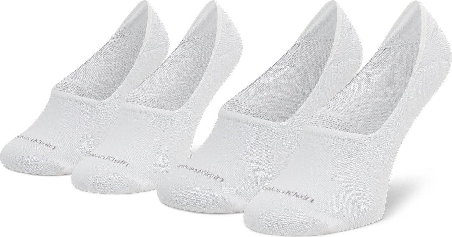 Sada 2 párů dámských ponožek Calvin Klein 701218771 White 002