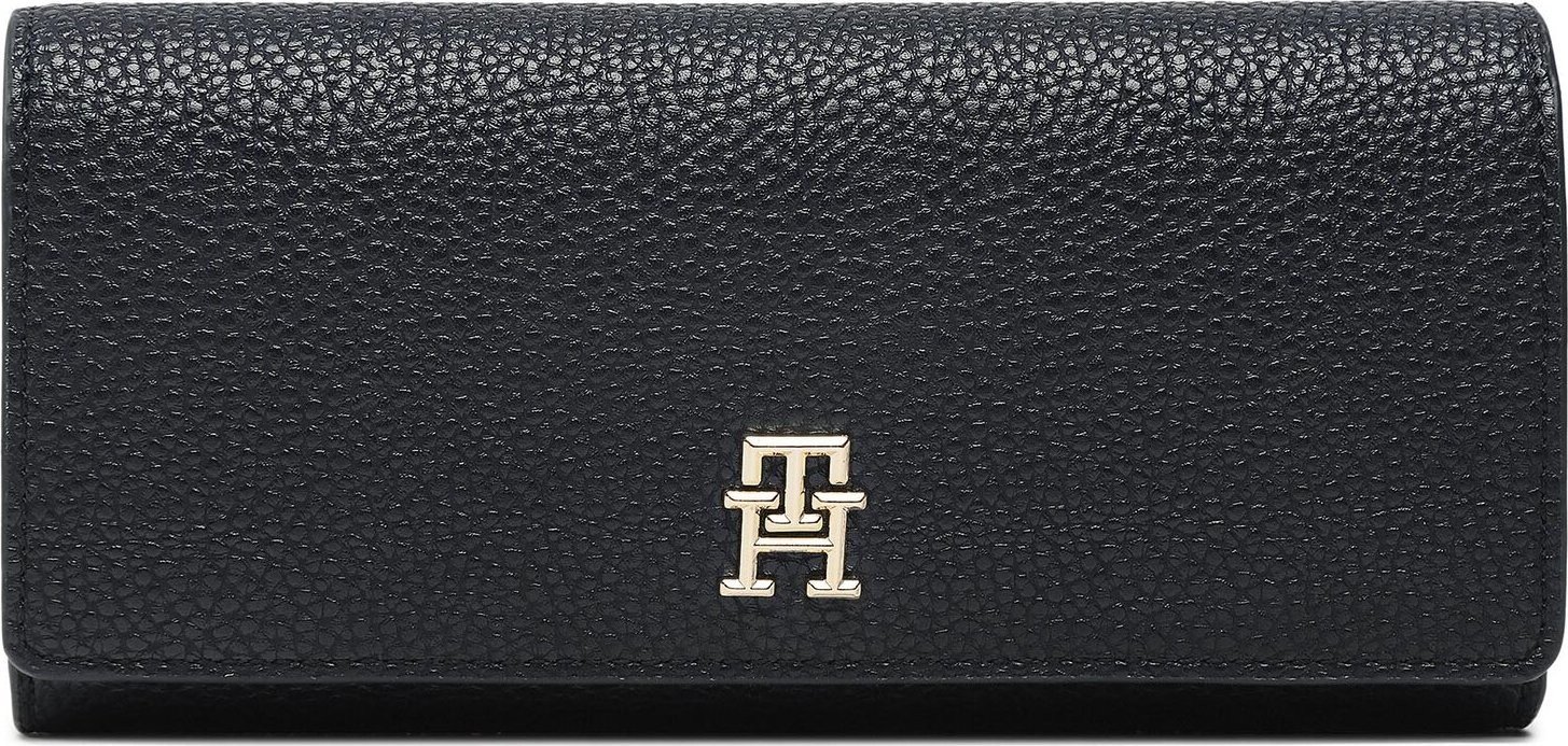 Velká dámská peněženka Tommy Hilfiger Th Emblem Lrg Flap Wallet AW0AW14651 DW6