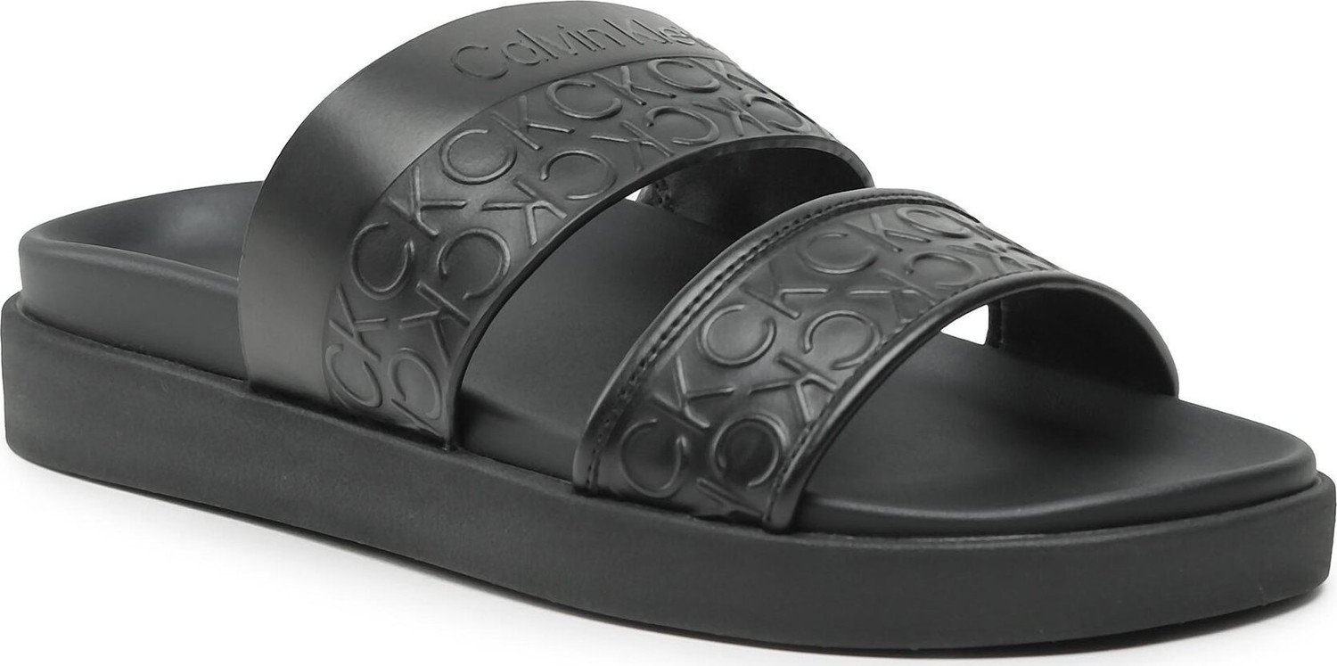 Nazouváky Calvin Klein Ergo Slide - Hf Mono HW0HW01535 Blacko Mono 0GN