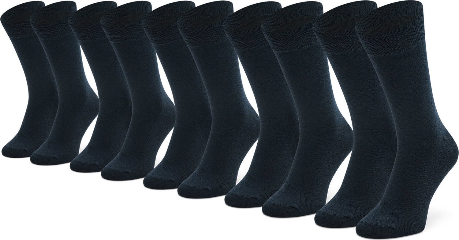 Sada 5 párů pánských vysokých ponožek Jack&Jones Jacjens 12113085 Navy Blazer