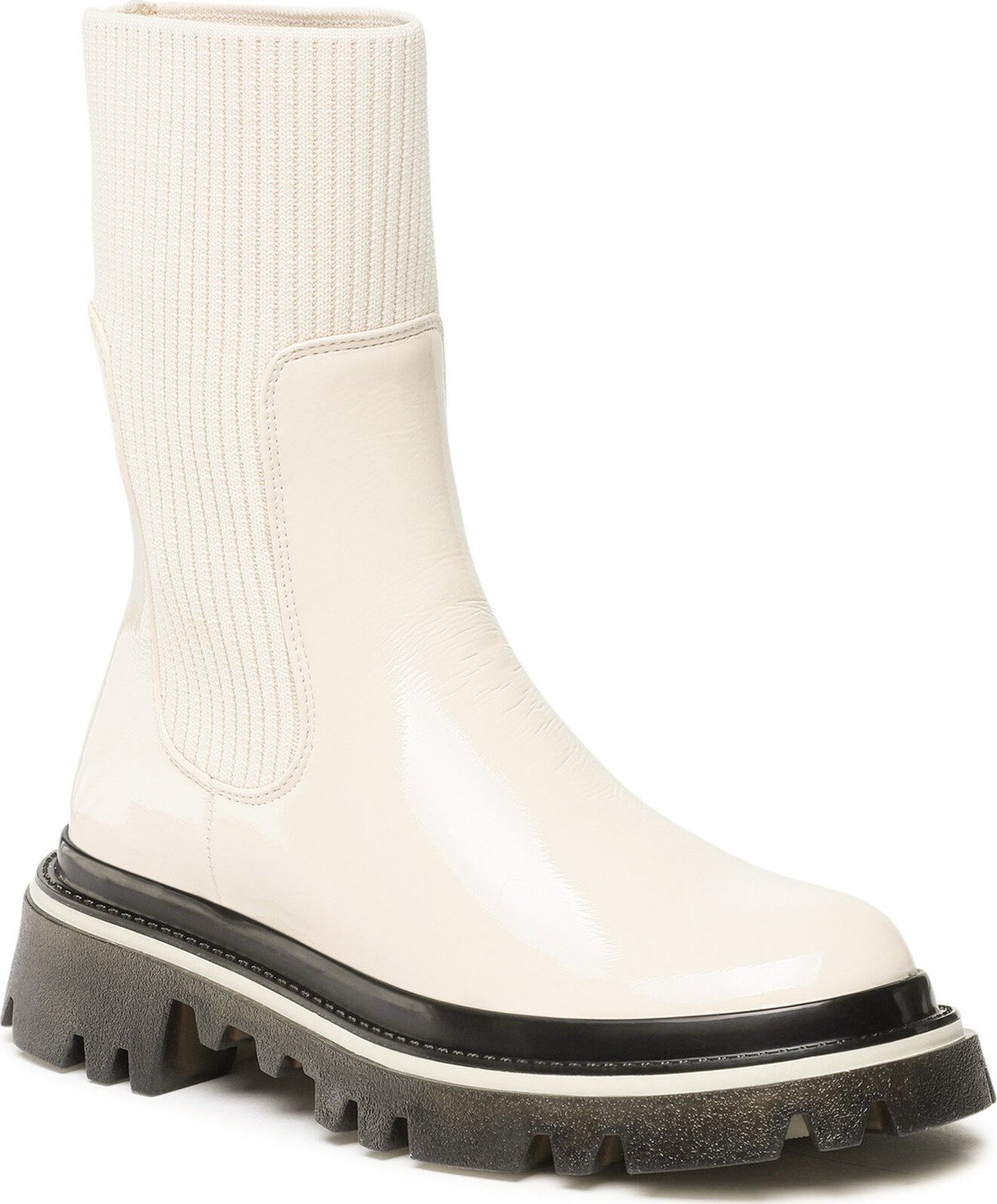 Kotníková obuv s elastickým prvkem CAFèNOIR C1XH9001 Off White W022