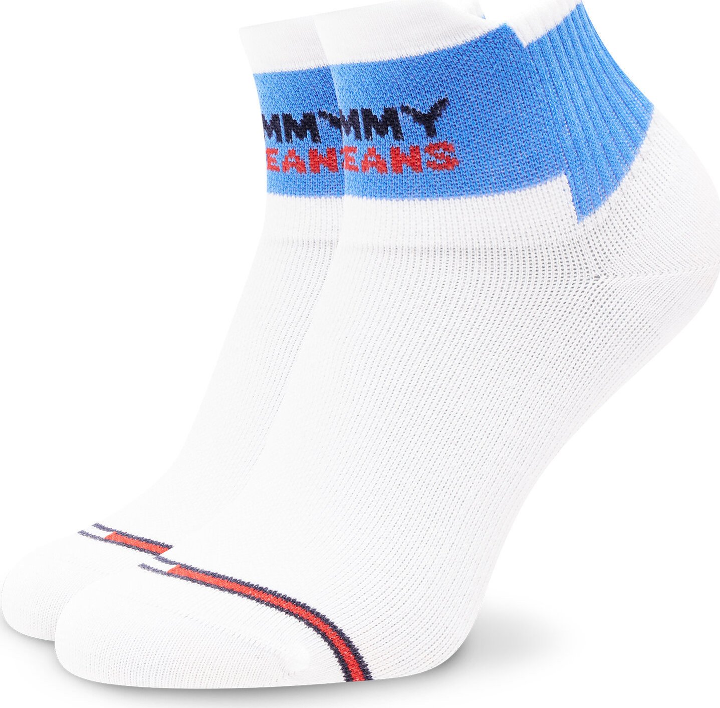 Klasické ponožky Unisex Tommy Jeans 701220288 White/Blue 003