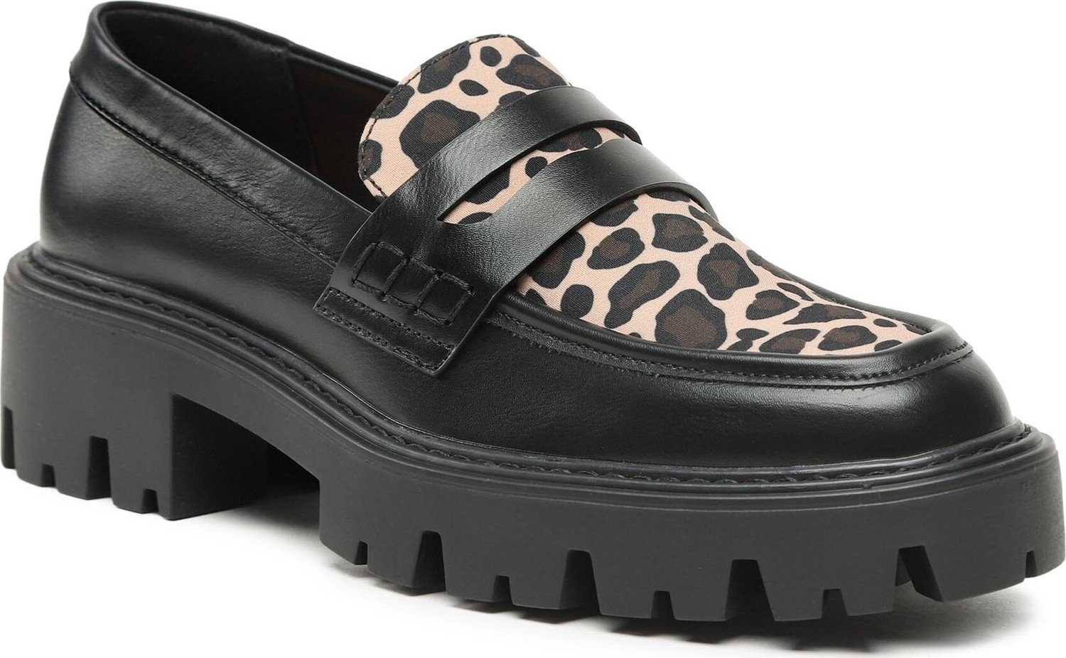 Loafersy ONLY Shoes Onlbetty-4 15288063 Black/Leo Print