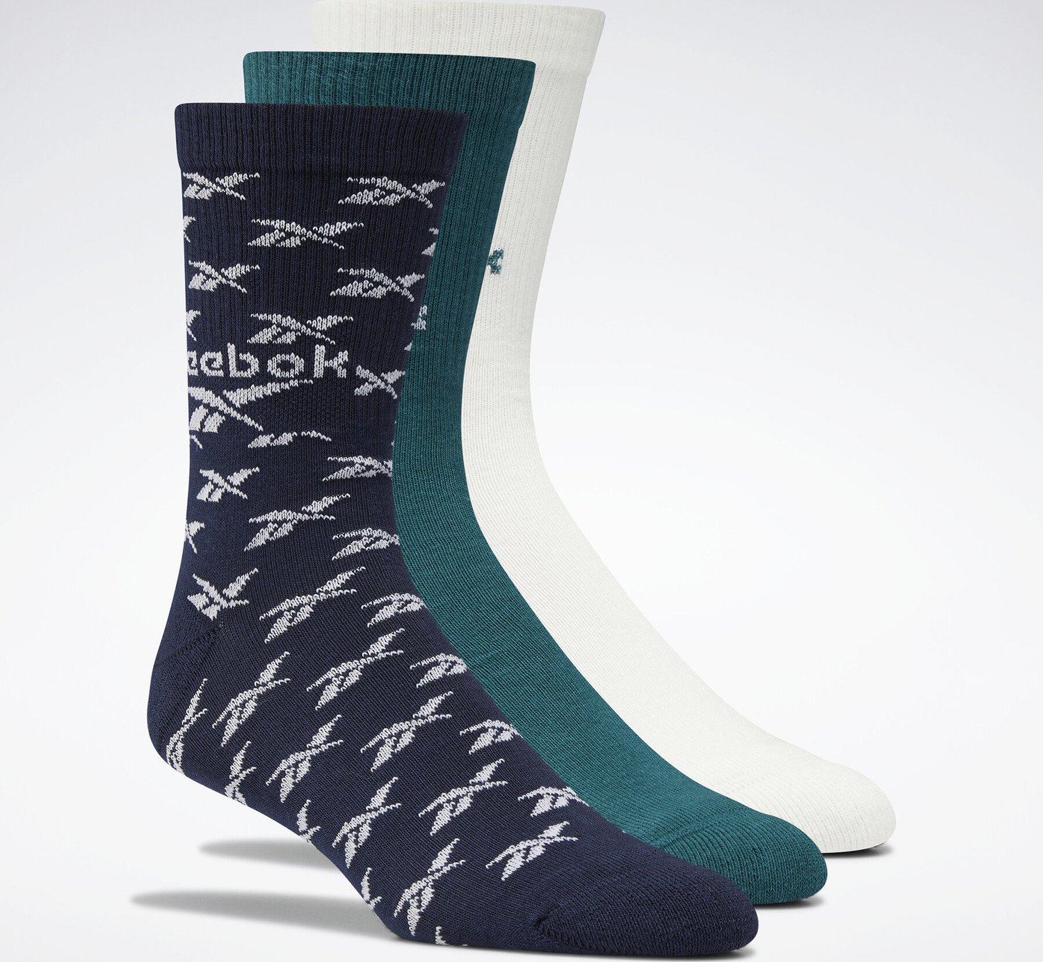 Klasické ponožky Unisex Reebok Classics Fold-Over Crew Socks 3 Pairs H47533 midnight pine