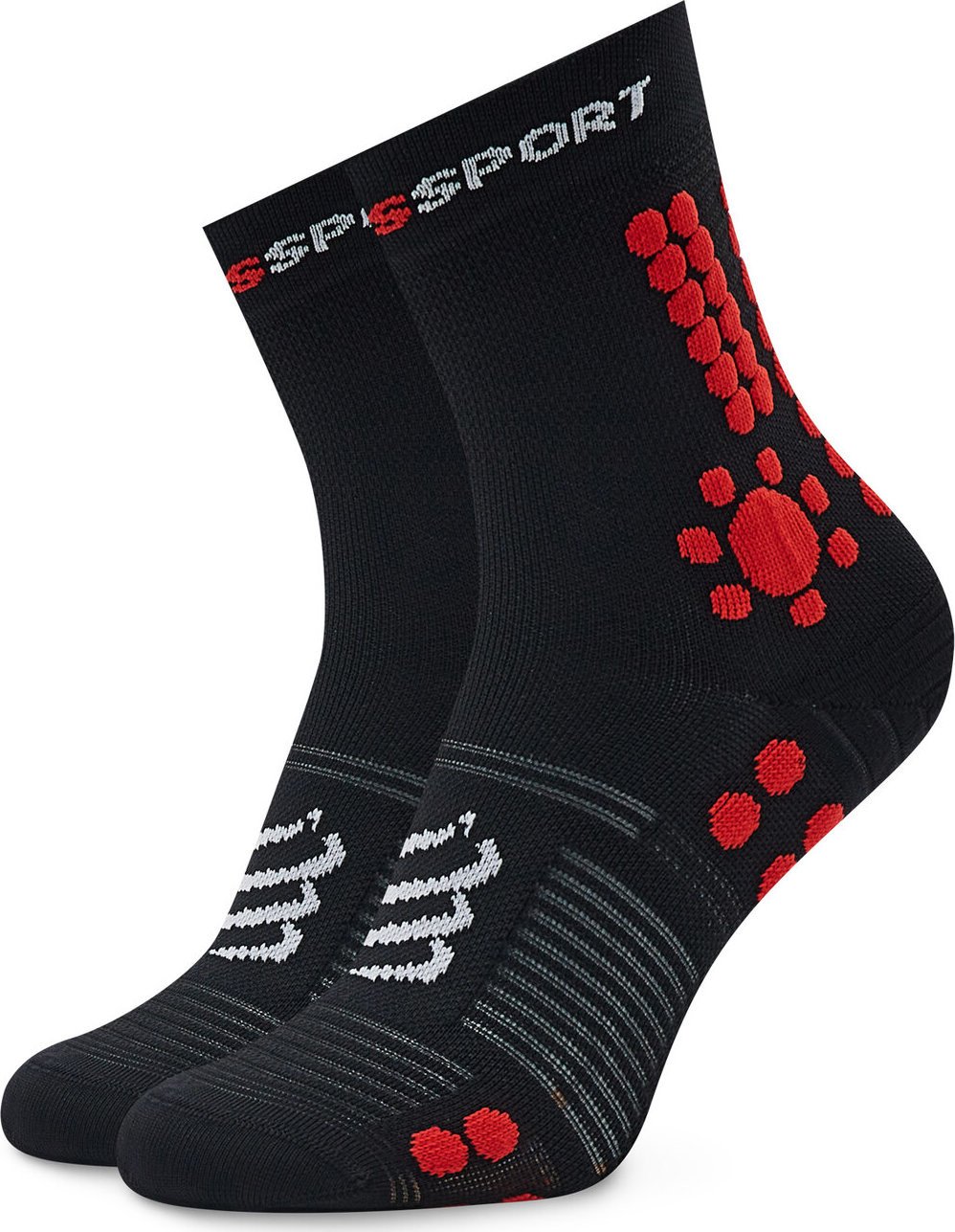 Klasické ponožky Unisex Compressport Pro Racing V4.0 Trail U XU00048B Black/Red 906