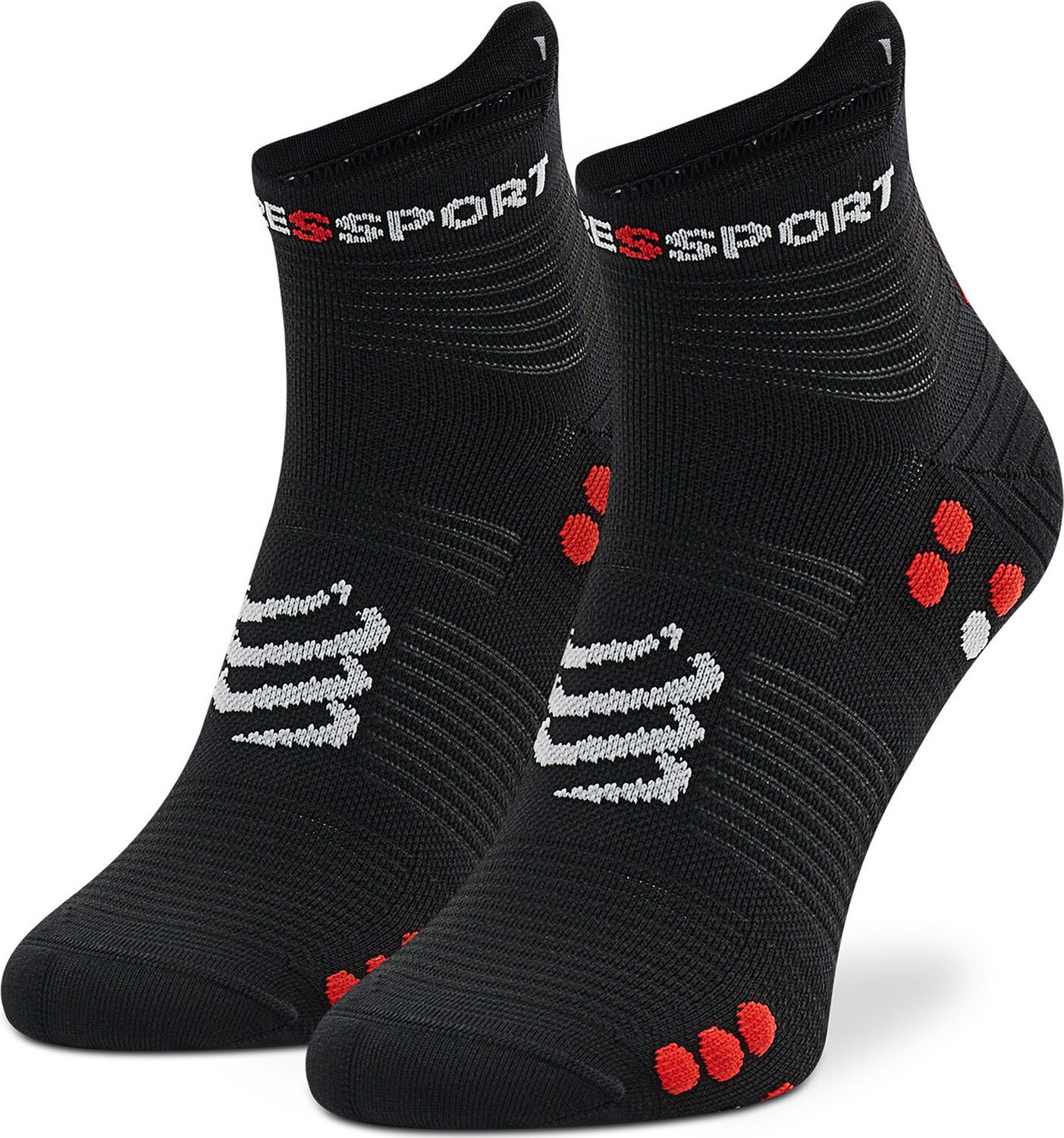 Klasické ponožky Unisex Compressport Pro Racing Socks V4.0 Run Low XU00047B_906 Black/Red